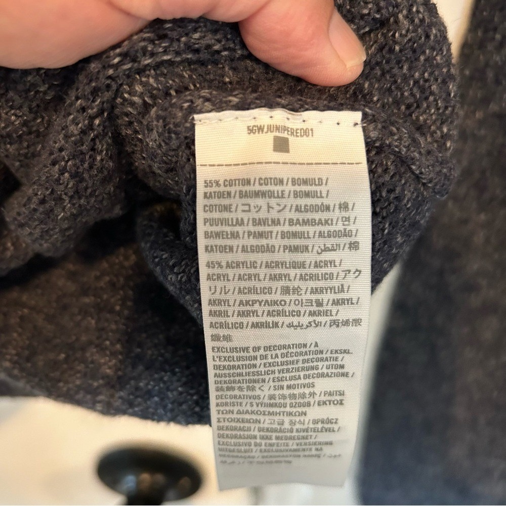 Abercrombie & Fitch Womens Charcoal Gray Marl Scoop Neck Knit Sweater Small Logo - Picture 6 of 6